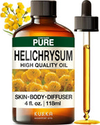 KUKKA Helichrysum Essential Oils - 4 Fl Oz - for Hair, Skin, Diffuser, Aromatherapy & DIY Soap Making Scent