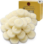 36 Count Pure Beeswax tealight Candles Bulk -Small Beeswax Candle Natural Scent Organic Smokeless Candle - Off White