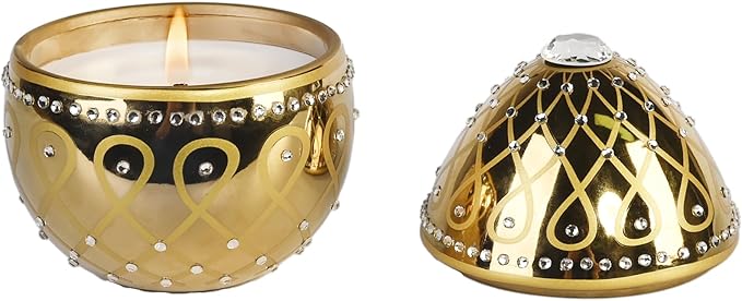 Easter Egg Candle| Egg-Shaped Scented Candle | Handmade Decorative Gift | Soy Wax | 14 Cm | Spice Rose - Oud - Sandalwood | Gift for Anniversary, Graduation, Christmas, Birthday, 1 Wick