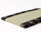 Asayu Mini Tatami mat Made of Real Igusa Rush Grass, Made in Japan, for Bonsai, Doll Stand, Coaster, Incense Holder (Black)