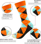 DRASEX Men's Dress Socks Funky Colorful Pattern Cotton Novelty Casual Crew Socks
