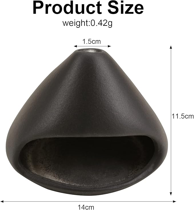 Yawlsow Palo Santo Holder Burner, Charcoal Bakhoor Incense Burner,Smudge Bowl,Sage Holder,Ash Catcher for Meditation Zen Decor (Black)