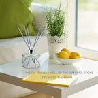 HOSSIAN 50PCS Reed Diffuser Sticks-7.5Inch Grey Diffuser Sticks-Fragrance Decor for Office and Home-Diffuser Oil Sticks Refill