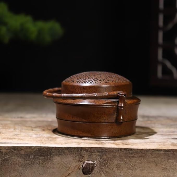 Copper Incense Burner Chinese Brass Incense Holder Traditional Copper Zen Incense Burner Sandalwood Burner Decoration Censer