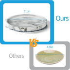 7.1-Inch Marble Incense Holder, Long Incense Holder for Sticks, Large Incense Sticks Holder for Meditation Yoga SPA, Incense Burne for Palo Santo/Sage/Cone/(Grey and White)