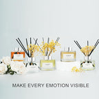 Reed Diffuser Set,7 fl oz (210 ml), Orange Blossom Scent Oil Diffusers with 6 Reed Sticks,Home Fragrance Reed Diffuser for Bathroom Shelf Decor