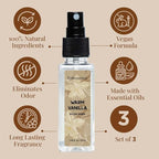 Folkulture Air Fresheners - Set of 3 Odor Eliminators | Vanilla Fragrance Spray for Home | Autumn Spice or Fall Scents Room Spray for Living Rooms, Bathrooms with Natural Essential Oils | 5.1 Oz