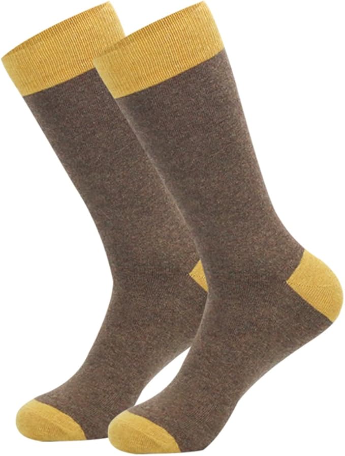 HHX YONLEE Dress Socks 5/6/10 Pairs Crew Argyle Colorful Cotton Novelty Casual Happy Fun