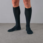 Merino Wool Dress Socks for Men – Over-the-Calf, Ribbed Wool Dress Socks for Size 8-12 – Breathable, Reinforced Heel and Toe