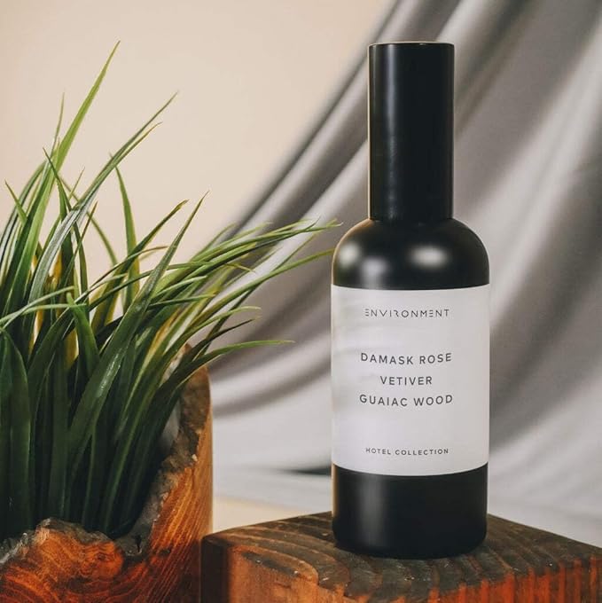 ENVIRONMENT Inspired by 5-Star Hotels FMT Room Spray, 100ml Air Freshener (Damask Rose | Vetiver | Guaiac Wood) Home Fragrance Accessories, Room Perfume, Room Deodorizer, Vegan & Cruelty-Free
