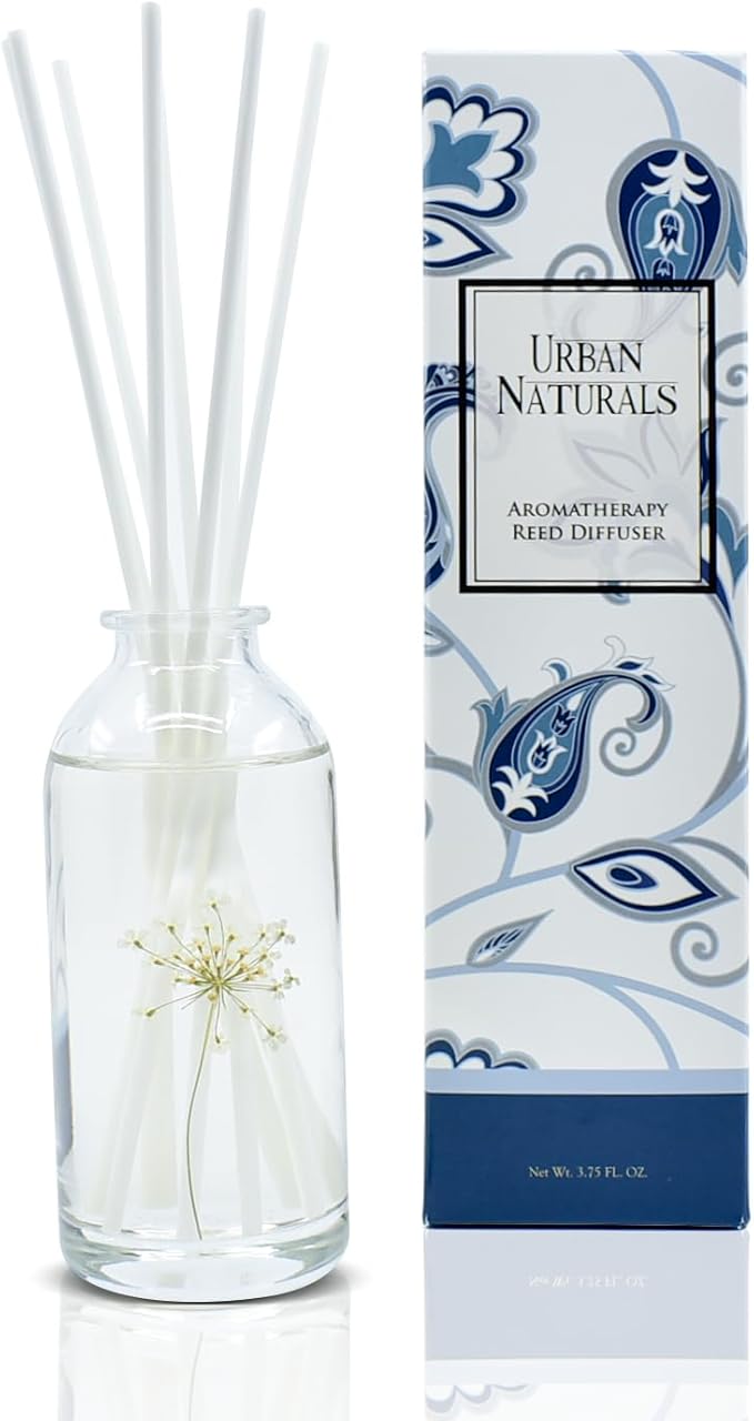 Urban Naturals Reed Diffuser Sticks 10 Inch White Fiber, 50 Count, High Absorbency for Aroma Diffuser Refill, Home Use