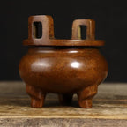 Brass Incense Burner Chinese Traditional Incense Burner Kit Zen Copper Incense Burner Office Home Yoga Room Sandalwood Burner Decoration Censer