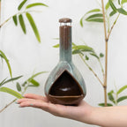 Premium Ceramic Palo Santo Holder & Smudge Bowl-Mini Chiminea| Multi-Purpose Burner for Sage Sticks, Incense Cones, Copal & Candles|Energy Cleansing, Yoga Meditation Accessories|Anxiety Relief