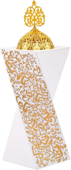 White Bakhoor Burner, Charcoal Incense Burner, Frankincense Resin Incense Burner, Incense Burner for Yoga, Spa Aromatherapy，Office & Home Decor Gifts