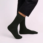 SERISIMPLE Men's Dress Socks - Bamboo Viscose Thin Ribbed Knit, Silky & Soft, Lightweight Business Crew Socks 5 Pairs