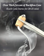 Hem Backflow Incense Cones for Waterfall (3 Types, 120 Cones) - Palo Santo, White Sage & Sandalwood | Strong Heavenly Scent With Thick White Fountain