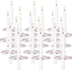 100 pcs Church Candles with Drip Protectors for Devotional Candlelight Vigil Service, Unscented White 5" H X 1/2" D, No Smoke, Shabbat, Praye