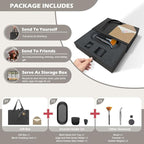 Incense Holder for Sticks, Handmade Sage and Palo Santo Holder, Sage Smudge Burner, Palo Santo Sticks Holder, Ash Catcher Tray, Yoga Meditation (Black)