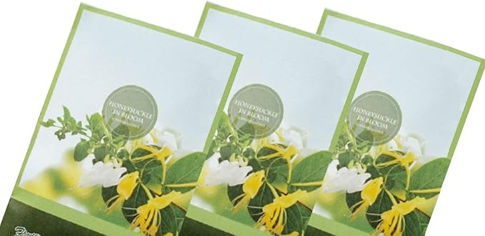 Honeysuckle Scented Sachets Pack of 3, Spring and Summer - Long-Lasting Scented Bags, Home Fragrance, Air Freshener & Deodorizer for Closet, Room, Drawer, or Cars, Made in USA