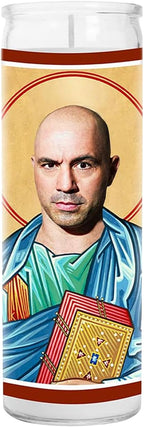 Joe Celebrity Glass Jar Candle – Unscented Handmade Soy Wax Votive Candle – Unique Gift for Podcast Lovers – Home Decor Collectible for Living Room & Office – 8 Inch