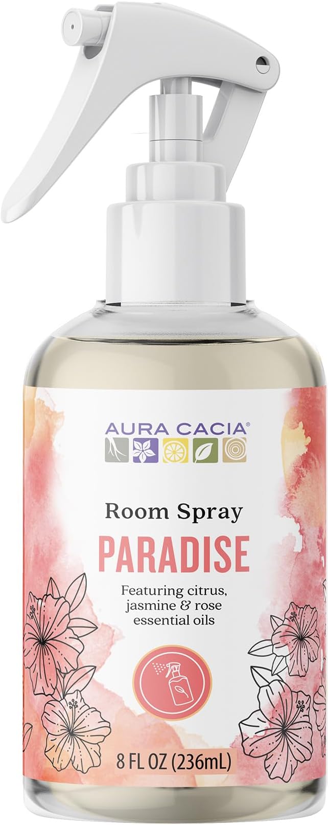 Aura Cacia Paradise Room Spray 8 Fl. oz. - Light Aroma, No Synthetic Fragrances