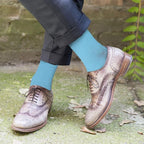 Feraricci Solid Color Casual Dress Socks for Men - Colorful & Comfortable Crew Socks