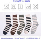 DRASEX Men's Dress Socks Funky Colorful Pattern Cotton Novelty Casual Crew Socks