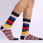 DRASEX Men's Dress Socks Funky Colorful Pattern Cotton Novelty Casual Crew Socks