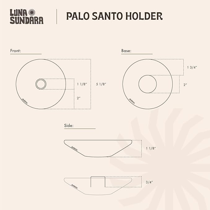 Luna Sundara Authentic Peru Pottery Palo Santo Stick Holder and Incense Holder Includes 5 Palo Santo Sticks Handmade Ceramic Smudge Bowl Sage Holder Palo Santo Holder (Black and White Polka)