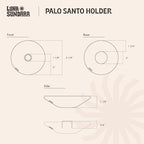 Luna Sundara Authentic Peru Pottery Palo Santo Stick Holder and Incense Holder Includes 5 Palo Santo Sticks Handmade Ceramic Smudge Bowl Sage Holder Palo Santo Holder (Black and White Polka)