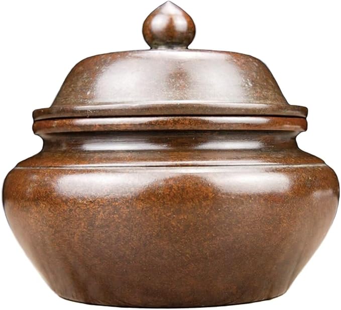 Copper Incense Burner Chinese Brass Incense Burner Kit Traditional Zen Incense Burner Antique Style Office Yoga Home Decor 4.3 * 4.3 * 3.9IN 2.8LB