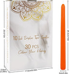 30 Pack 10 inch Assorted Color Spell Taper Candles –Unscented Dripless,Taper Candles for Rituals, Prayer, Birthdays, Meditation, Altar, Spells, Chime Candles - Ideal for Witches-10 Colours.