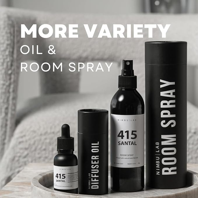 Room Spray for Home 415 Santal - Air Freshener for Home - Linen Spray for Bedding, Pillow Spray - Sandalwood blended with top notes of ginger and cardamom. Room Freshener. Long Lasting - 8oz/237ml