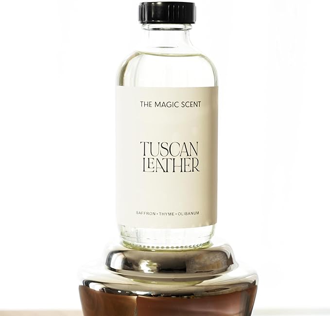 Tuscan Leather Diffuser Oil - Hotel & Home Luxury Scents - Diffuser Oil Scents for Home Designed for Use in All Diffusers - 16.9 fl oz, 500 mL
