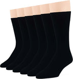7BigStars Mens Dress Socks – 6 Pairs Crew, Soft Stay Up, Cotton Comfort for Business, Office, Big and Tall, Breathable