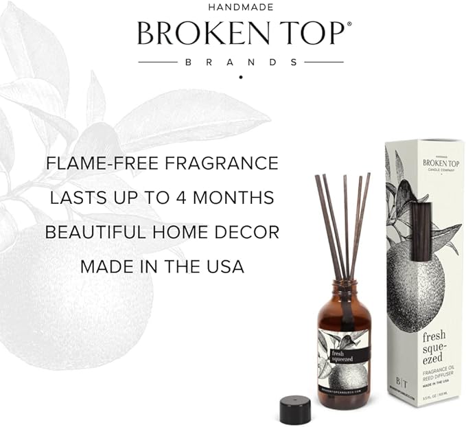 BROKEN TOP Natural Reed Diffuser Set (Fresh Squeezed)