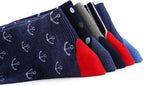 DRASEX Men's Dress Socks Funky Colorful Pattern Cotton Novelty Casual Crew Socks