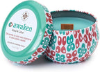 Root Candles Seeking Balance Wood Wick Spa Candle Aromatherapy Candles, 4-Ounce Travel Tin, Awaken: Basil & Lime