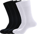 Men's Dress Socks 5 Pairs Mens Cotton Calf Business Formal Socks Soft Breathable Athletic Long Crew Casual Socks