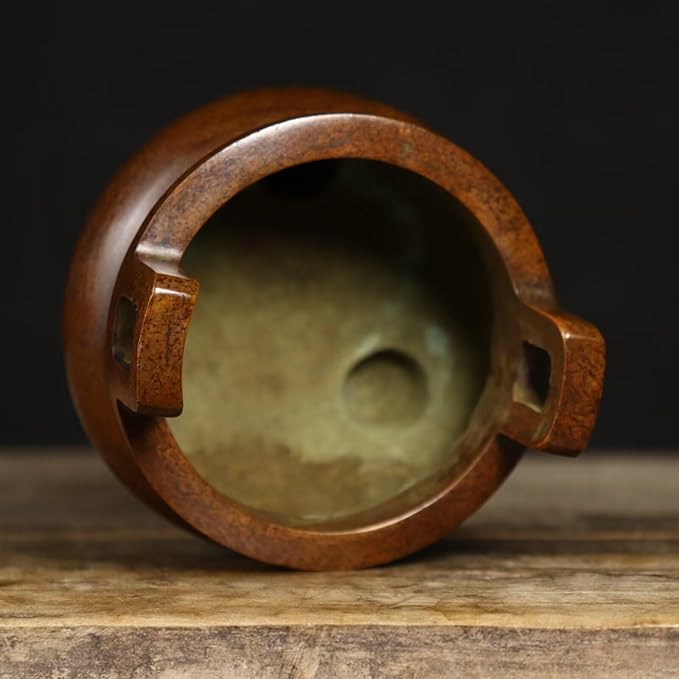 Brass Incense Burner Chinese Traditional Incense Burner Kit Zen Copper Incense Burner Office Home Yoga Room Sandalwood Burner Decoration Censer