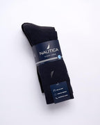 Nautica Mens Dress Socks - 5 Pack Breathable Comfort Stretch Crew-Length Work Socks for Men for Business Formal Wear (6-12.5)