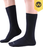 WANDER Men's Dress Socks Cotton Thin Classic Lightweight Socks 6/8 Pairs Solid & Patterned Soft Breathable Socks