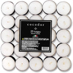 COCODOR Scented Tealight Candles/Winter Jasmine / 25 Pack / 4-5 Hour Extended Burn Time/Made in Italy, Cotton Wick, Scented Home Deco, Fragrance, Mother's Day