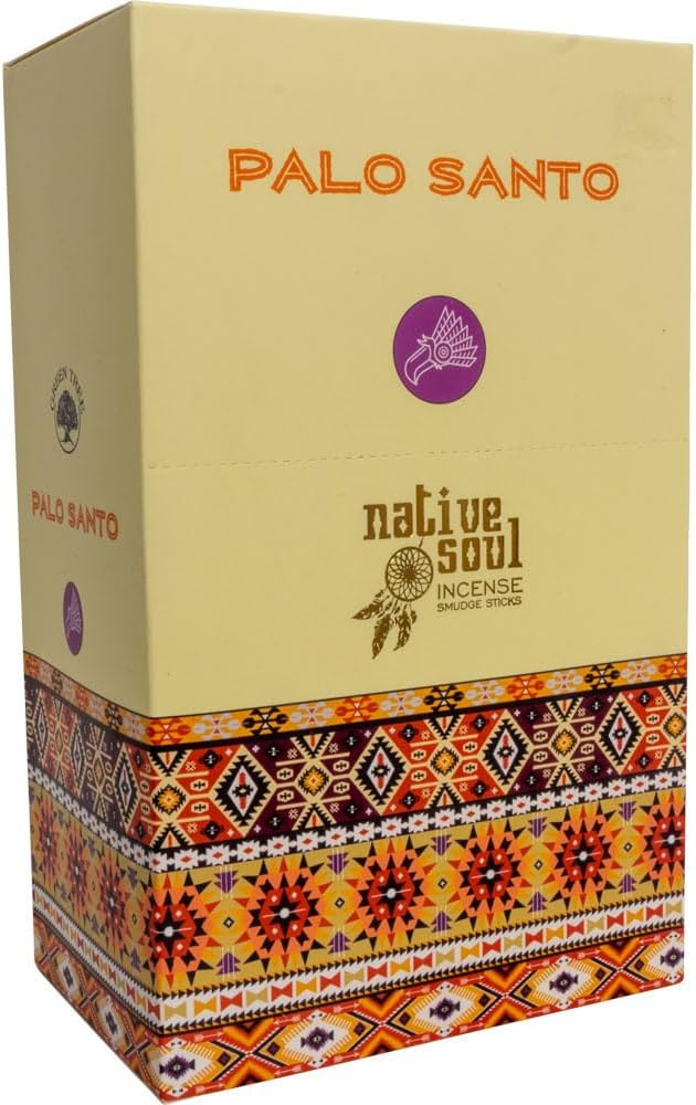 Native Soul Incense Smudge Sticks, Pack of 12, 15 Grams, Palo Santo
