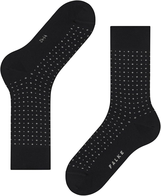 FALKE Men's Tiago Dress Socks, Sustainable Cotton, Crew, 1 Pair