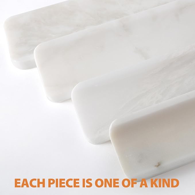 Koville Luxury African Marble Incense Holder, Incense Holders for Sticks, Incense Burner Holder, Ideal for Meditation and Relaxing, Easy to Clean(Namib Bianco)