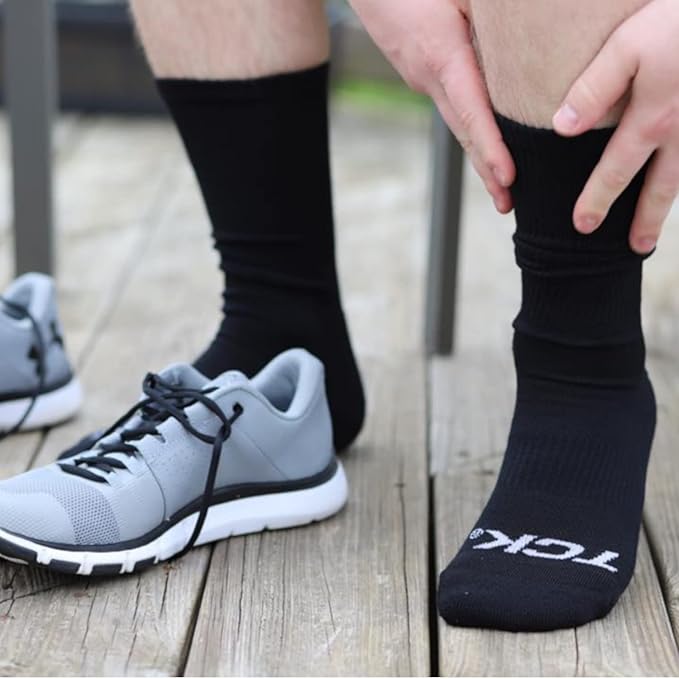 TCK Moisture Wicking Work Crew Socks for Men & Women- 9-11/10-13/13-15 Cushioned Boot Socks 6-pack 3-pack 12-pack