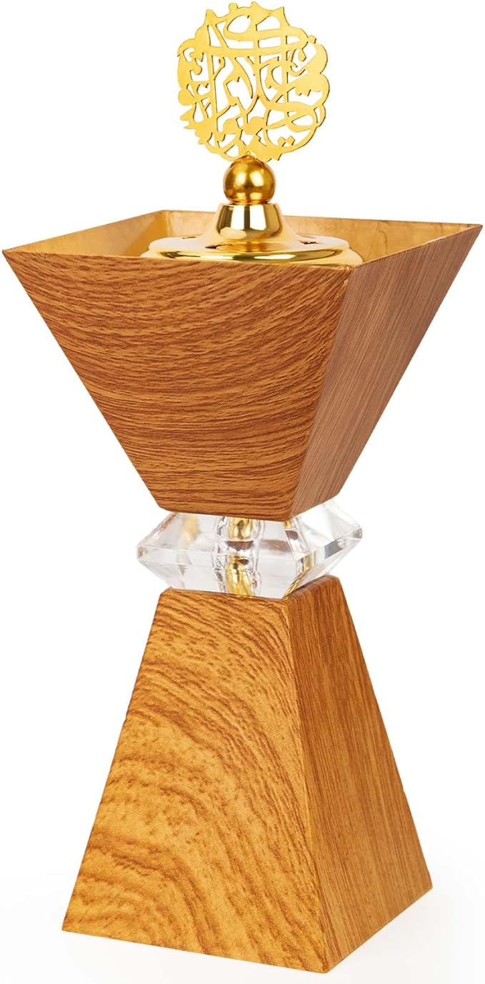 Bakhoor Burner, Charcoal Incense Burner, Frankincense Metal Incense Holder for Yoga, Spa Aromatherapy, Office & Home Decor Gifts Tan 10.2" Inches Tall