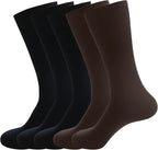 Men's Dress Socks 5 Pairs Mens Cotton Calf Business Formal Socks Soft Breathable Athletic Long Crew Casual Socks