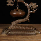 Brass Incense Burner Chinese Traditional Incense Burner Kit Zen Copper Incense Burner Office Home Yoga Room Sandalwood Burner Decoration Censer